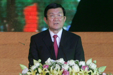 ប្រធានរដ្ឋវៀតណាម Truong Tan Sangបំពេញទស្សនកិច្ចការងារនៅខេត្ត Thai Nguyen